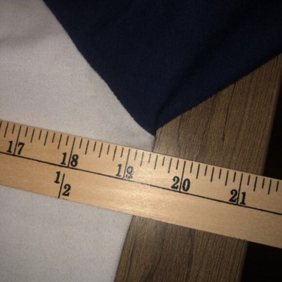 Cherry AKA Color Block Light Blue Dark Blue White Medium Modern Shirt - - Picture 5 of 7